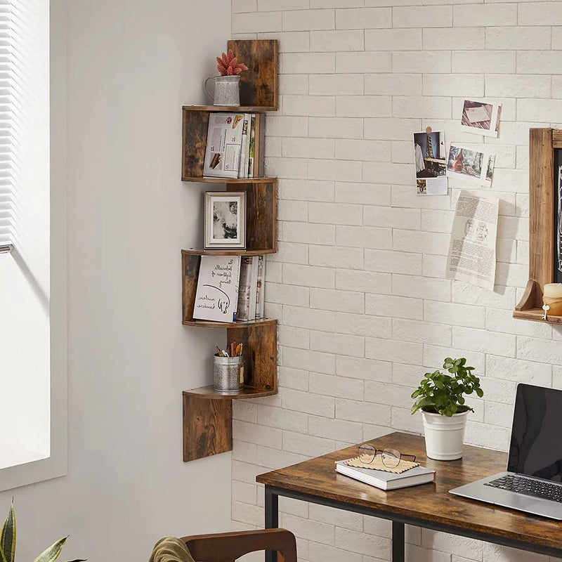 VASAGLE Floating Corner Shelf - 5-Tier by The Shopsite