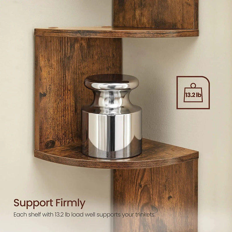 VASAGLE Floating Corner Shelf - 5-Tier by The Shopsite