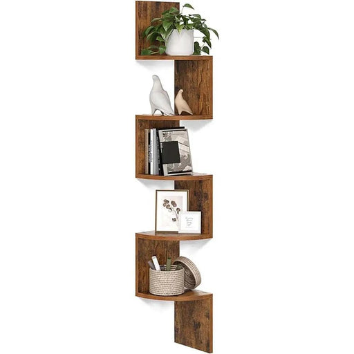 VASAGLE Floating Corner Shelf - 5-Tier by The Shopsite