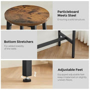 Modern Bar Table Stool Set Greige Black VASAGLE by The Shopsite