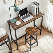 The Shopsite HOME-LIVING Modern Bar Table Stool Set Greige Black VASAGLE Modern Bar Table Stool Set Greige Black VASAGLE