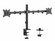 Locktight Dual-Monitor steel articulating mount by sue-e furniture