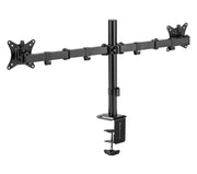 Locktight Dual-Monitor steel articulating mount by sue-e furniture