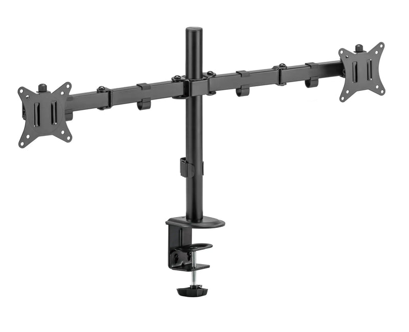 Locktight Dual-Monitor steel articulating mount by sue-e furniture