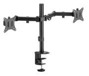 Locktight Dual-Monitor steel articulating mount by sue-e furniture
