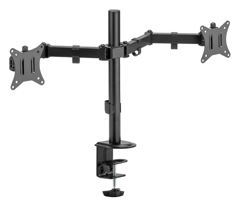 Locktight Dual-Monitor steel articulating mount by sue-e furniture