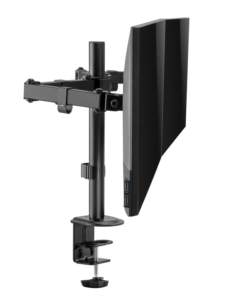 Locktight Dual-Monitor steel articulating mount by sue-e furniture