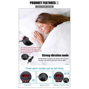 LED Flashing Vibrating Alarm Clock with Bed Shaker (Clearance) by Deafquip