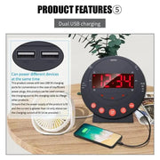 LED Flashing Vibrating Alarm Clock with Bed Shaker (Clearance) by Deafquip