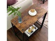 VASAGLE Brown End Table with Mesh Shelf by The Shopsite
