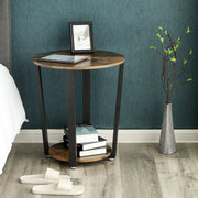VASAGLE Side Table End Table Rustic Brown and Black by The Shopsite