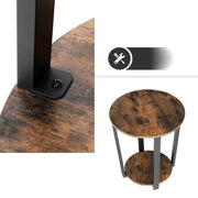 VASAGLE Side Table End Table Rustic Brown and Black by The Shopsite