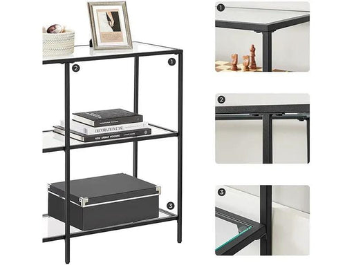 The Shopsite Home-living 3 Tier Console Table Frame Sofa Table Black 3 Tier Console Table Frame Sofa Table Black