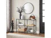 3 Tier Console Table Frame Sofa Table Black by The Shopsite