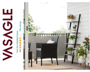 Leaning Wall Bookcase Rustic Brown Wood Plant Stand by The Shopsite
