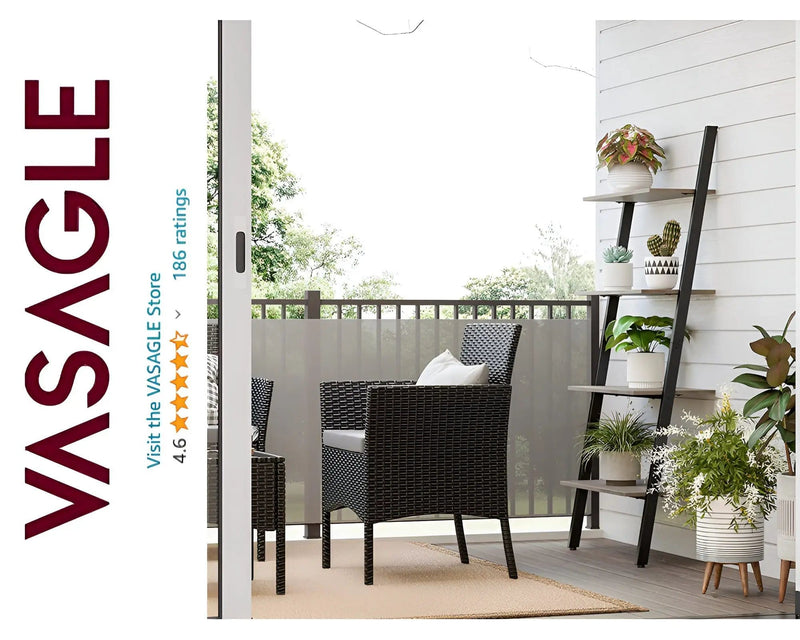 Leaning Wall Bookcase Rustic Brown Wood Plant Stand by The Shopsite