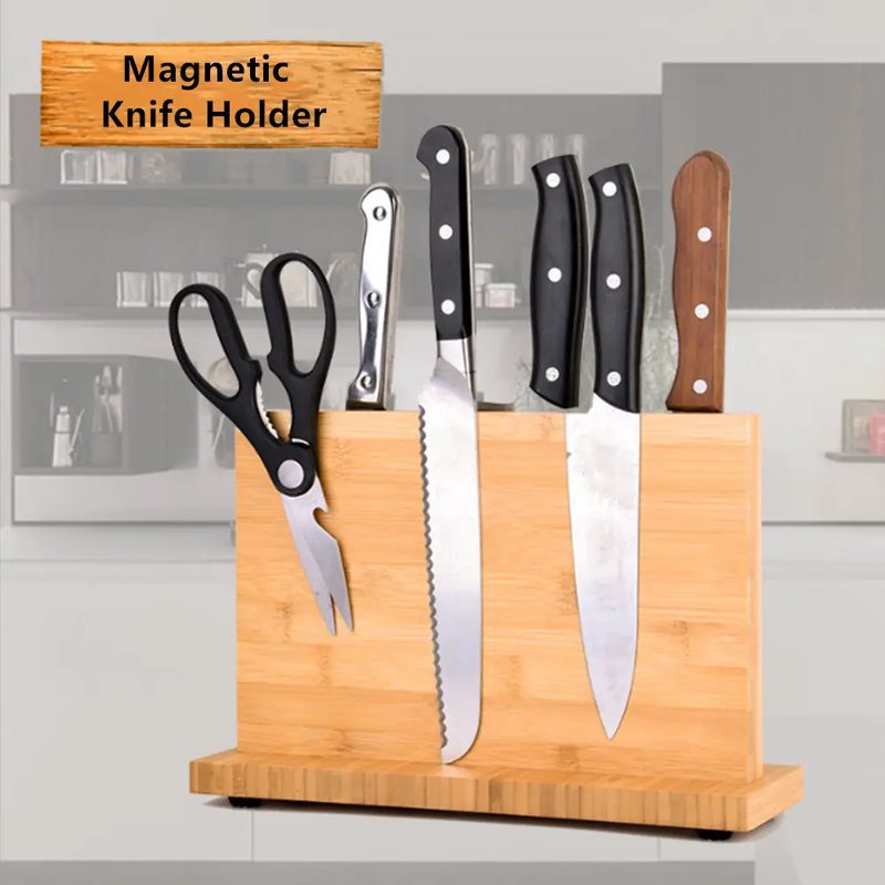 Bamboo Magnetic Knife Storage by salelink.co.nz