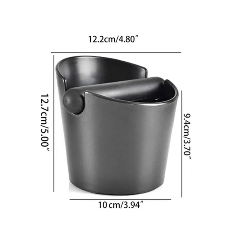 Coffee Waste Container Grinds Knock Box Tamper Tube Bin Black Bucket by salelink.co.nz