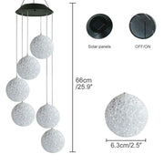 Hanging Wind Chimes Solar Powered LED Light Colour Changing Garden Outdoor Decor by salelink.co.nz