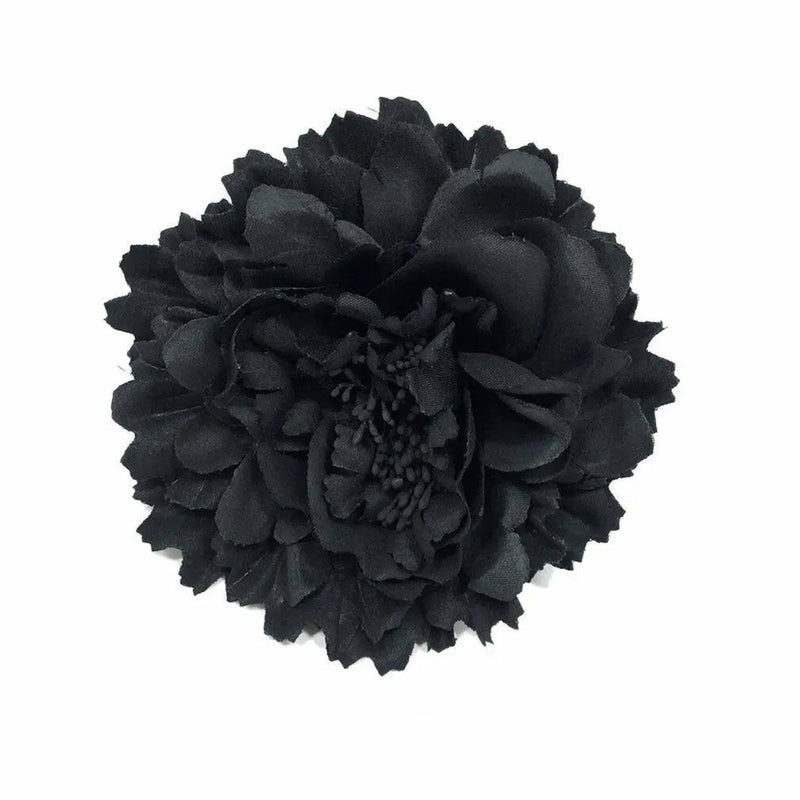 Black Elegant Rose Flower Hair Clip Brooch Hairpins for Women Hair Decoration by salelink.co.nz