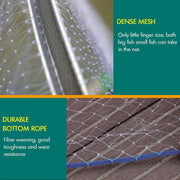 Fishing Net Quick Throw Mono Nylon Mesh Drawstring Chain Bottom Spread by salelink.co.nz