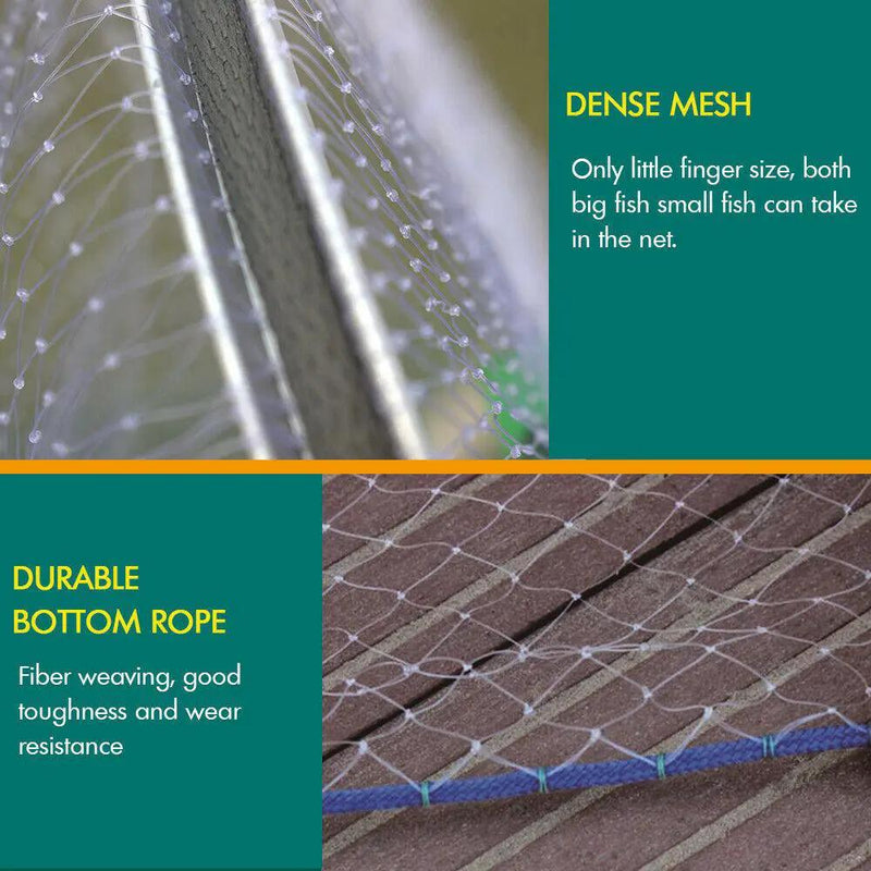 Fishing Net Quick Throw Mono Nylon Mesh Drawstring Chain Bottom Spread by salelink.co.nz