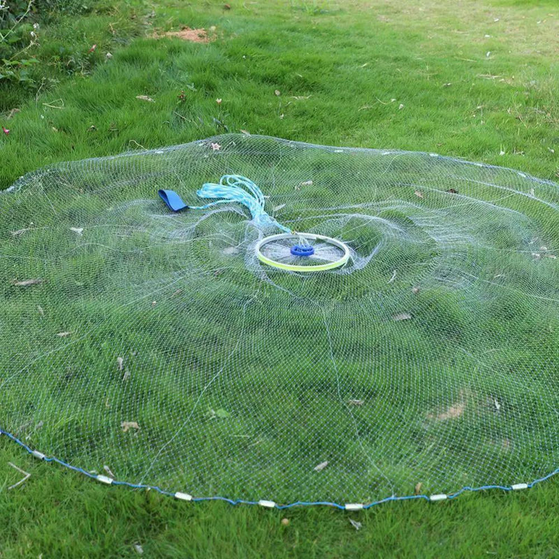 Fishing Net Quick Throw Mono Nylon Mesh Drawstring Chain Bottom Spread by salelink.co.nz