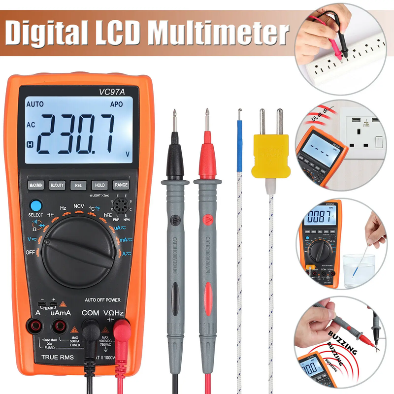 RMS Digital Multimeter Tester by salelink.co.nz
