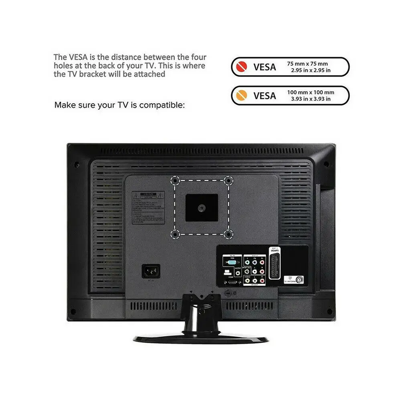 TV Wall Mount Bracket LCD LED Monitor 10"-27" TV Holder by salelink.co.nz