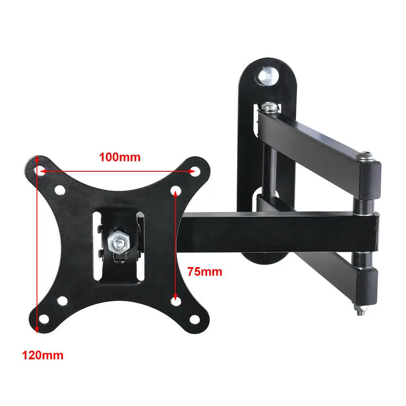 TV Wall Mount Bracket LCD LED Monitor 10"-27" TV Holder by salelink.co.nz