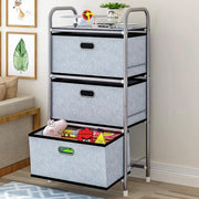 4 Tier Drawer Storage Rack Box Cabinet Organiser Shelf by salelink.co.nz