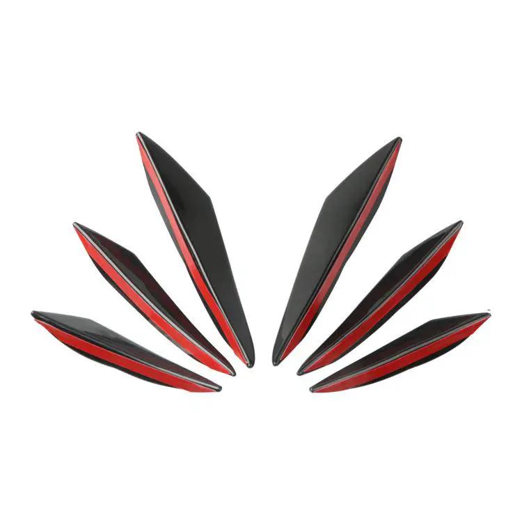 6Pcs Car Front Bumper Lip Splitter Fins Body Spoiler Canards Refit by salelink.co.nz