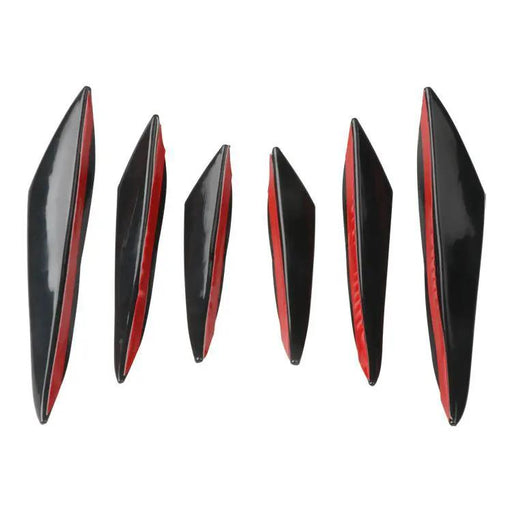 6Pcs Car Front Bumper Lip Splitter Fins Body Spoiler Canards Refit by salelink.co.nz