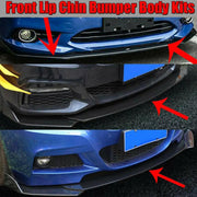 Universal Gloss Black Car Front Bumper Protector Lip Kit by salelink.co.nz