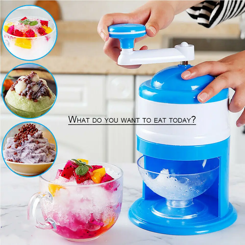 Manual Ice Shaver Machine Hand Crank Premium Ice Crusher Snow Cone Maker Tool by salelink.co.nz