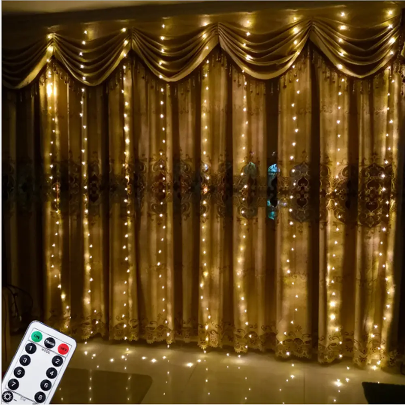 300 LED Curtain String Fairy Light Christmas Light by salelink.co.nz