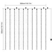 300 LED Curtain String Fairy Light Christmas Light by salelink.co.nz
