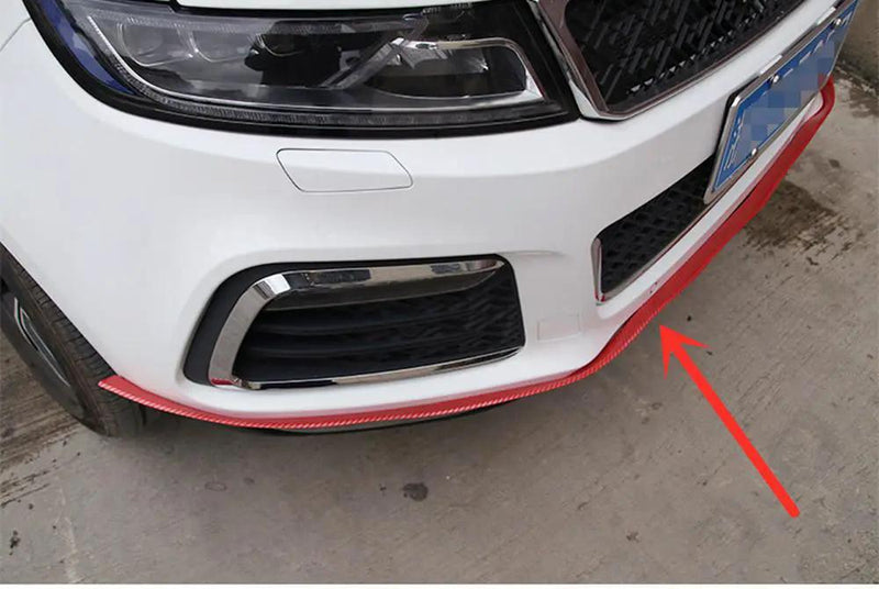 Car Front Bumper Lip Skirt Protector Splitter Body Spoiler Rubber Universal 2.5M by salelink.co.nz