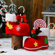 2pcs Christmas Decorations Children Gifts Candy Boots Gift Box by salelink.co.nz