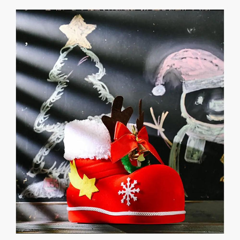 2pcs Christmas Decorations Children Gifts Candy Boots Gift Box by salelink.co.nz