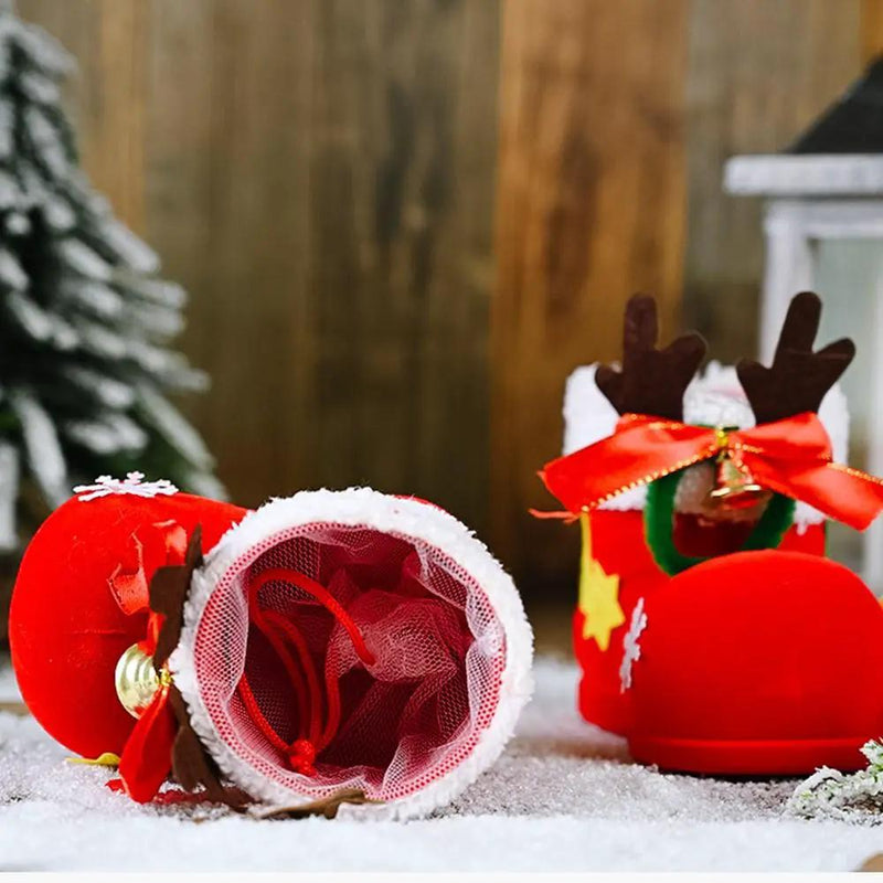 2pcs Christmas Decorations Children Gifts Candy Boots Gift Box by salelink.co.nz
