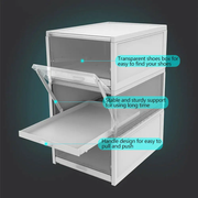 3X Push-pull Shoes Box Rack Foldable Shoe Organizer by salelink.co.nz