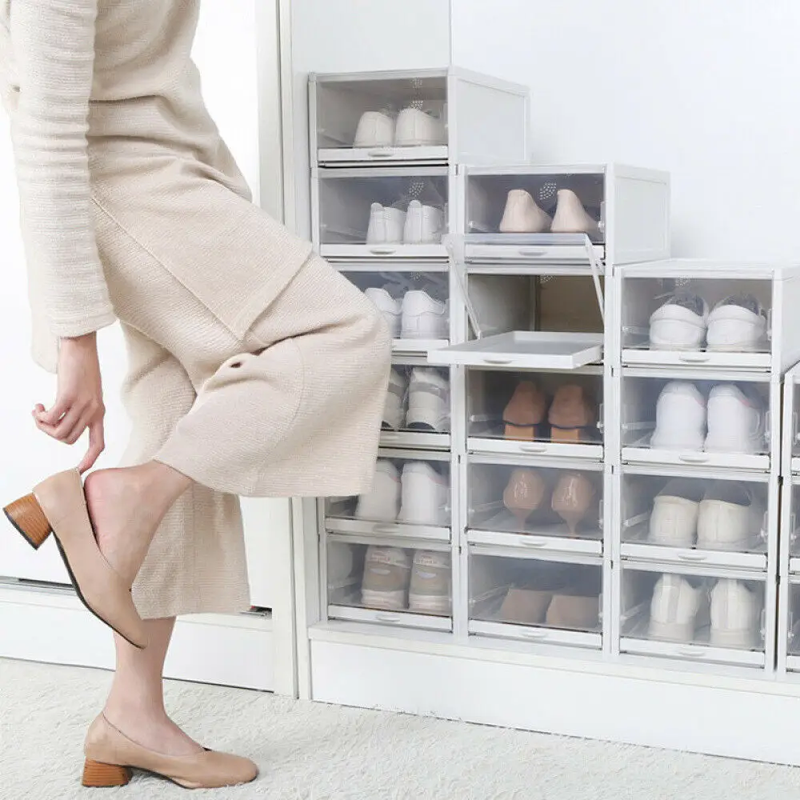 3X Push-pull Shoes Box Rack Foldable Shoe Organizer by salelink.co.nz
