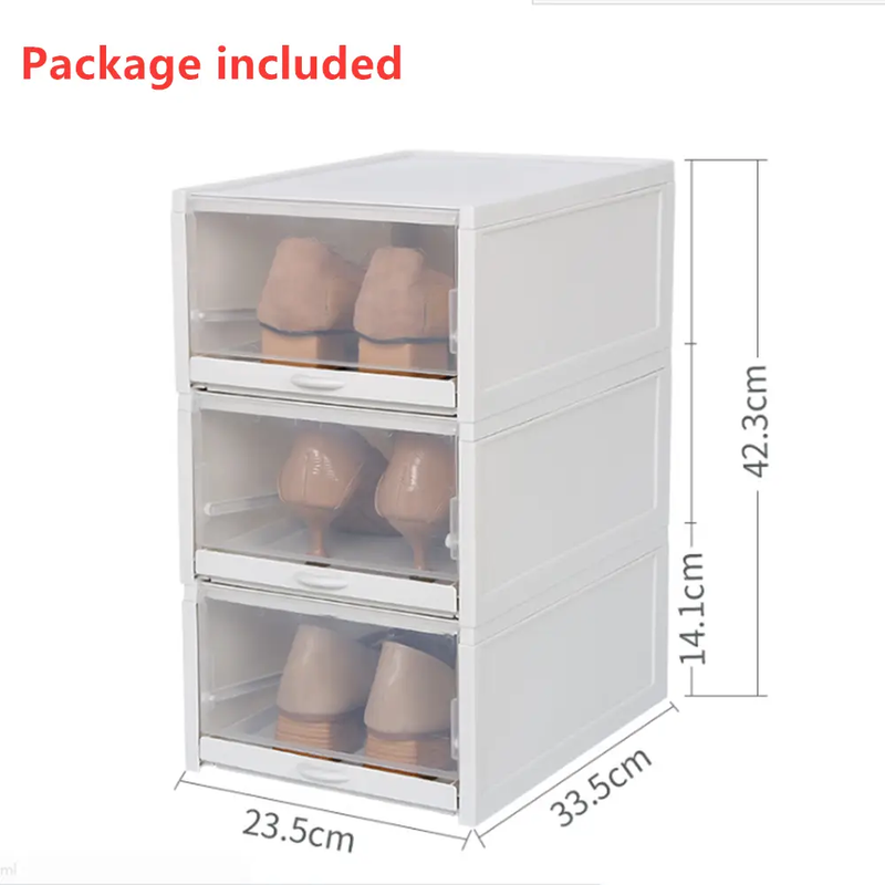 3X Push-pull Shoes Box Rack Foldable Shoe Organizer by salelink.co.nz