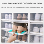 3X Push-pull Shoes Box Rack Foldable Shoe Organizer by salelink.co.nz
