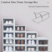 3X Push-pull Shoes Box Rack Foldable Shoe Organizer by salelink.co.nz