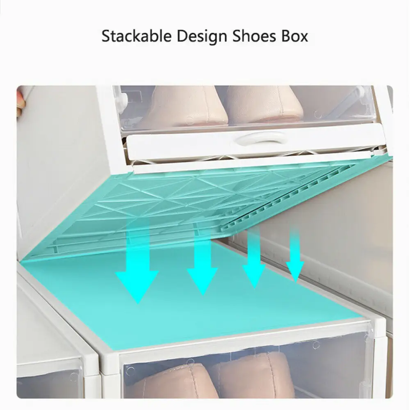 3X Push-pull Shoes Box Rack Foldable Shoe Organizer by salelink.co.nz