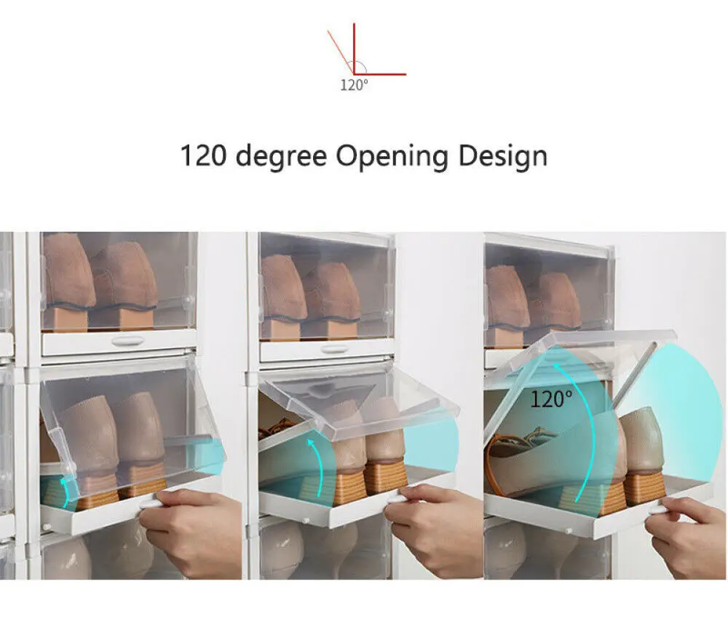 3X Push-pull Shoes Box Rack Foldable Shoe Organizer by salelink.co.nz