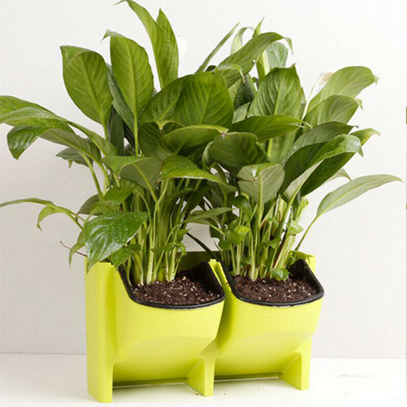 2 x 2-Pocket Vertical Wall Planter Hanging Flower Plant Garden Box Pot by salelink.co.nz