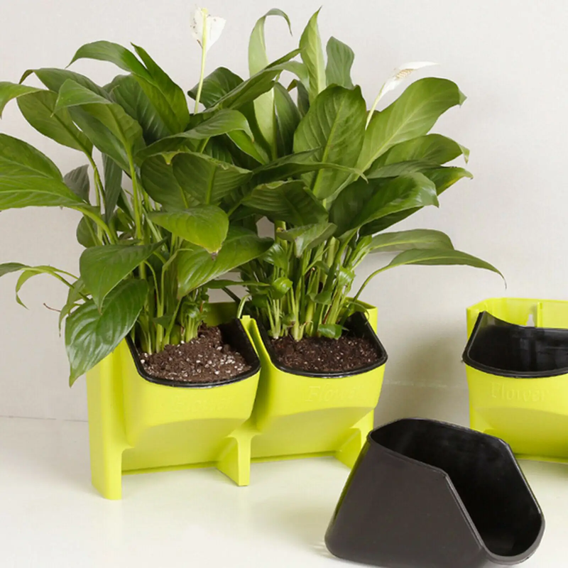 2 x 2-Pocket Vertical Wall Planter Hanging Flower Plant Garden Box Pot by salelink.co.nz